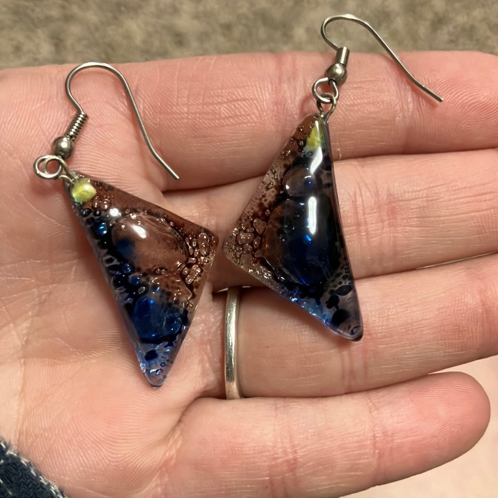 Glass earrings made in Africa